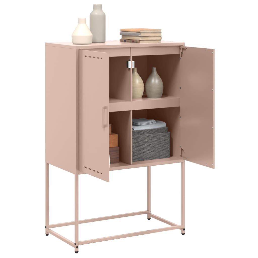 Credenza Rosa 68,5x38,5x107 cm in Acciaio - homemem39