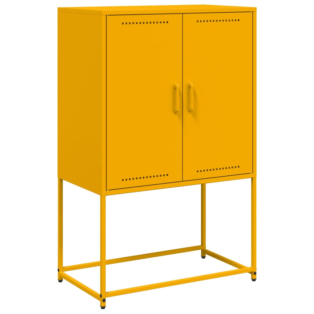 Credenza Giallo Senape 68,5x38,5x107 cm in Acciaio - homemem39