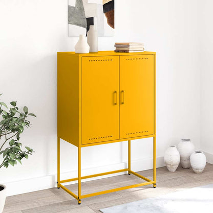 Credenza Giallo Senape 68,5x38,5x107 cm in Acciaio