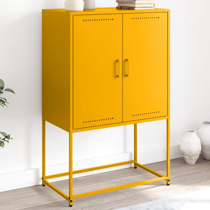 Credenza Giallo Senape 68,5x38,5x107 cm in Acciaio - homemem39