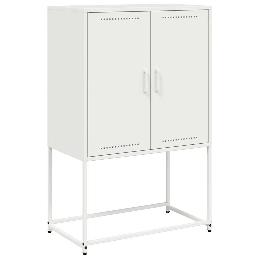 Credenza Bianca 68,5x38,5x107 cm in Acciaio