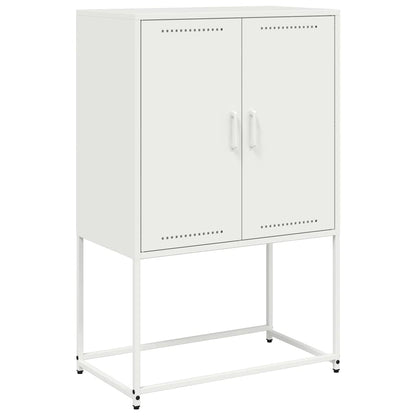 Credenza Bianca 68,5x38,5x107 cm in Acciaio