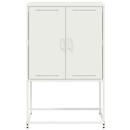 Credenza Bianca 68,5x38,5x107 cm in Acciaio - homemem39