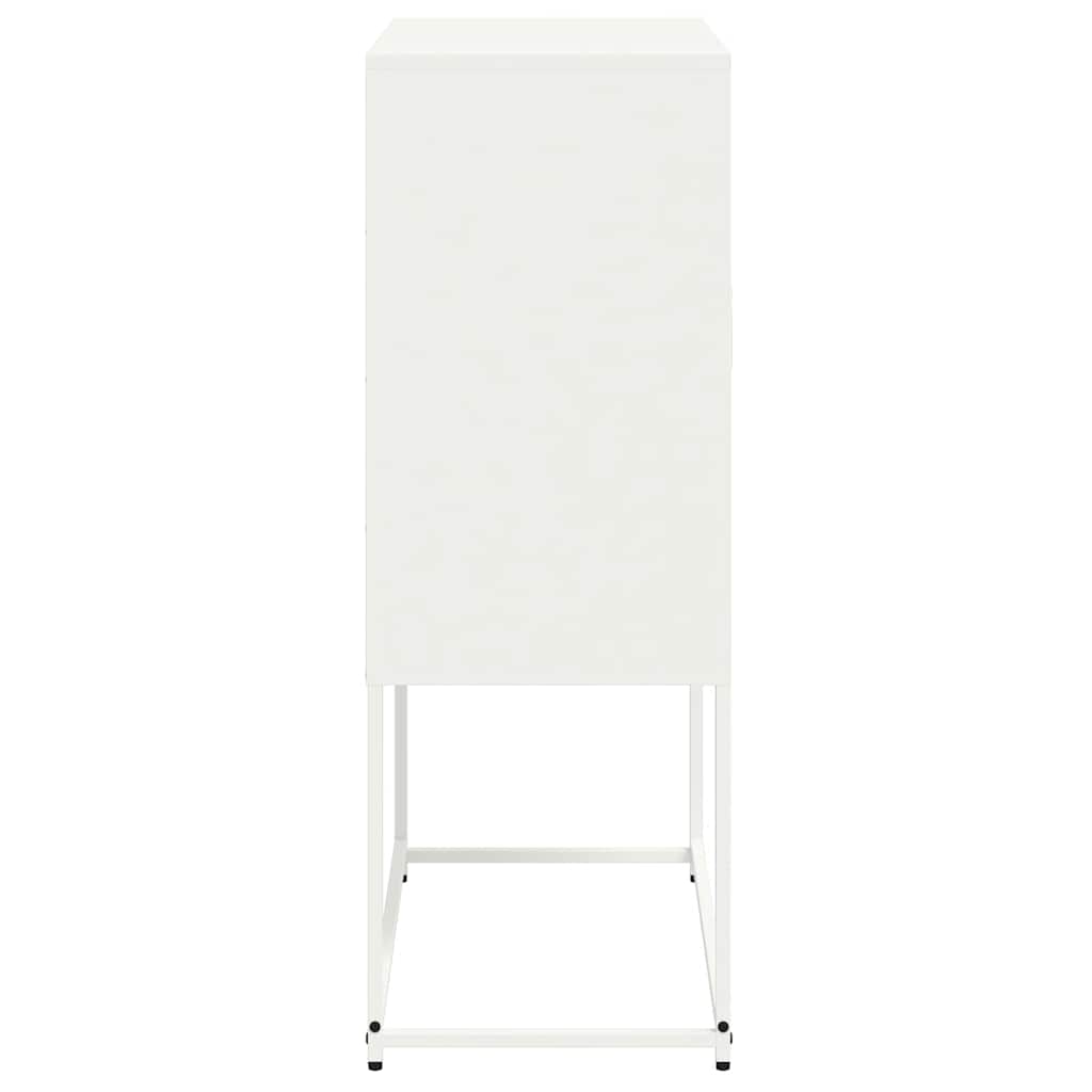 Credenza Bianca 68,5x38,5x107 cm in Acciaio