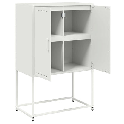 Credenza Bianca 68,5x38,5x107 cm in Acciaio