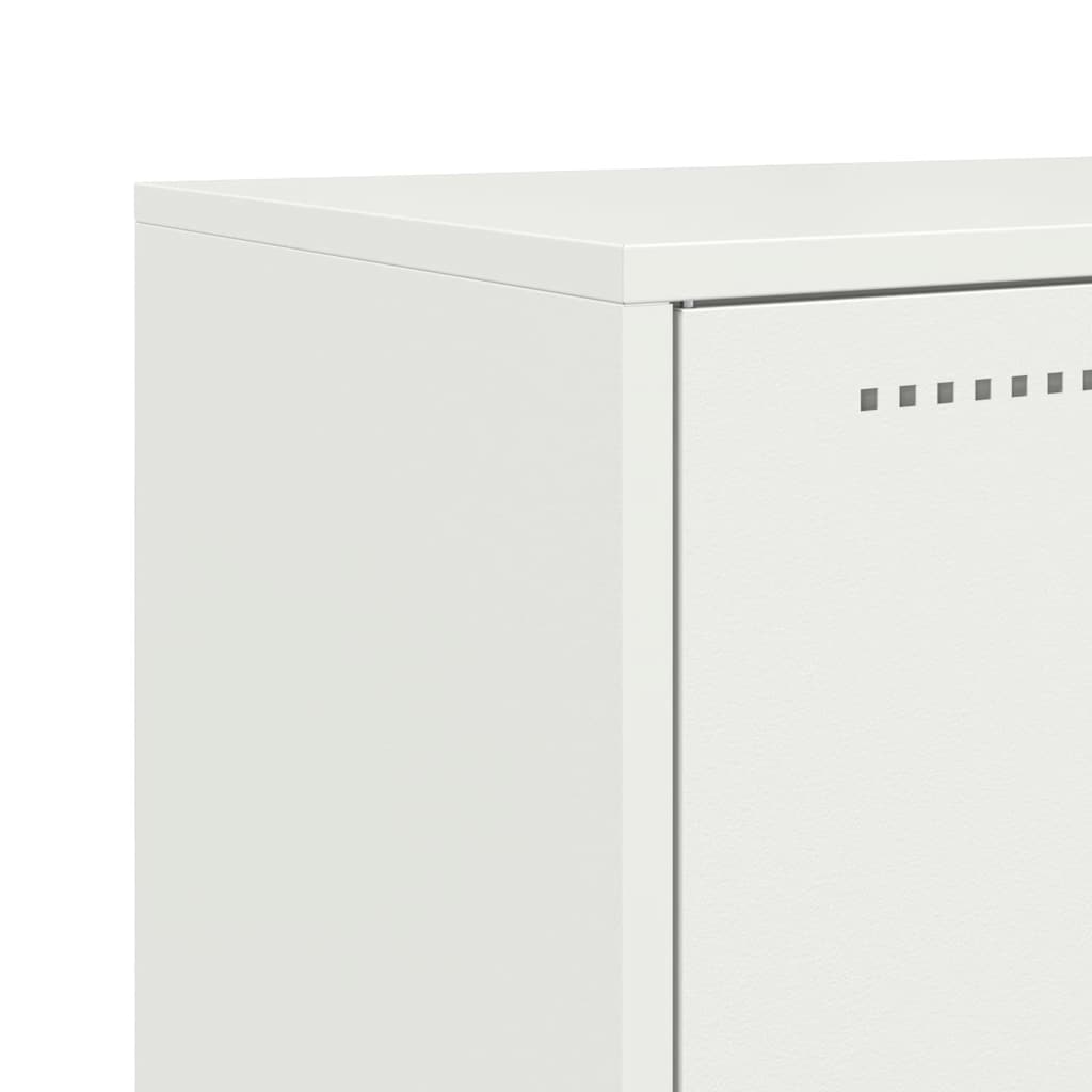 Credenza Bianca 68,5x38,5x107 cm in Acciaio