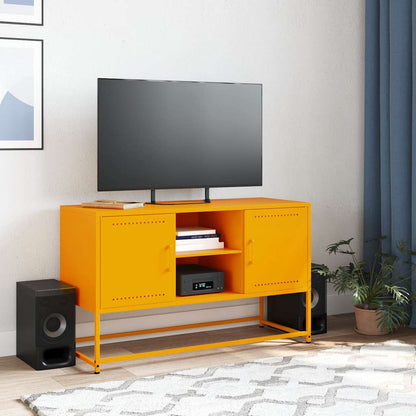 Mobile TV Giallo Senape 100,5x39x60,5 cm in Acciaio - homemem39