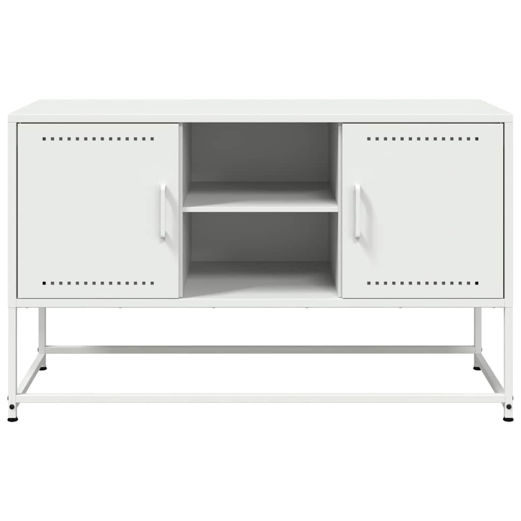 Mobile TV Bianco 100,5x39x60,5 cm in Acciaio - homemem39
