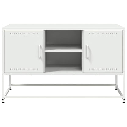 Mobile TV Bianco 100,5x39x60,5 cm in Acciaio - homemem39