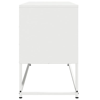 Mobile TV Bianco 100,5x39x60,5 cm in Acciaio - homemem39