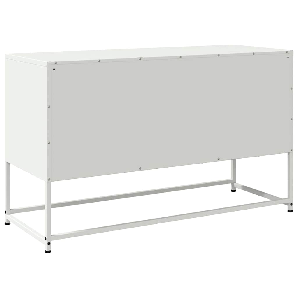 Mobile TV Bianco 100,5x39x60,5 cm in Acciaio - homemem39