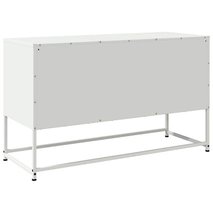 Mobile TV Bianco 100,5x39x60,5 cm in Acciaio - homemem39