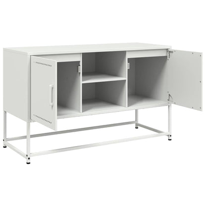 Mobile TV Bianco 100,5x39x60,5 cm in Acciaio - homemem39