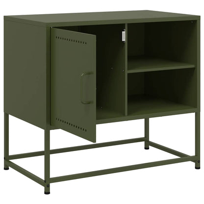 Mobile TV Verde Oliva 68x39x60,5 cm in Acciaio - homemem39