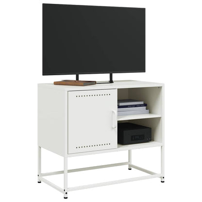 Mobile TV Bianco 68x39x60,5 cm in Acciaio - homemem39