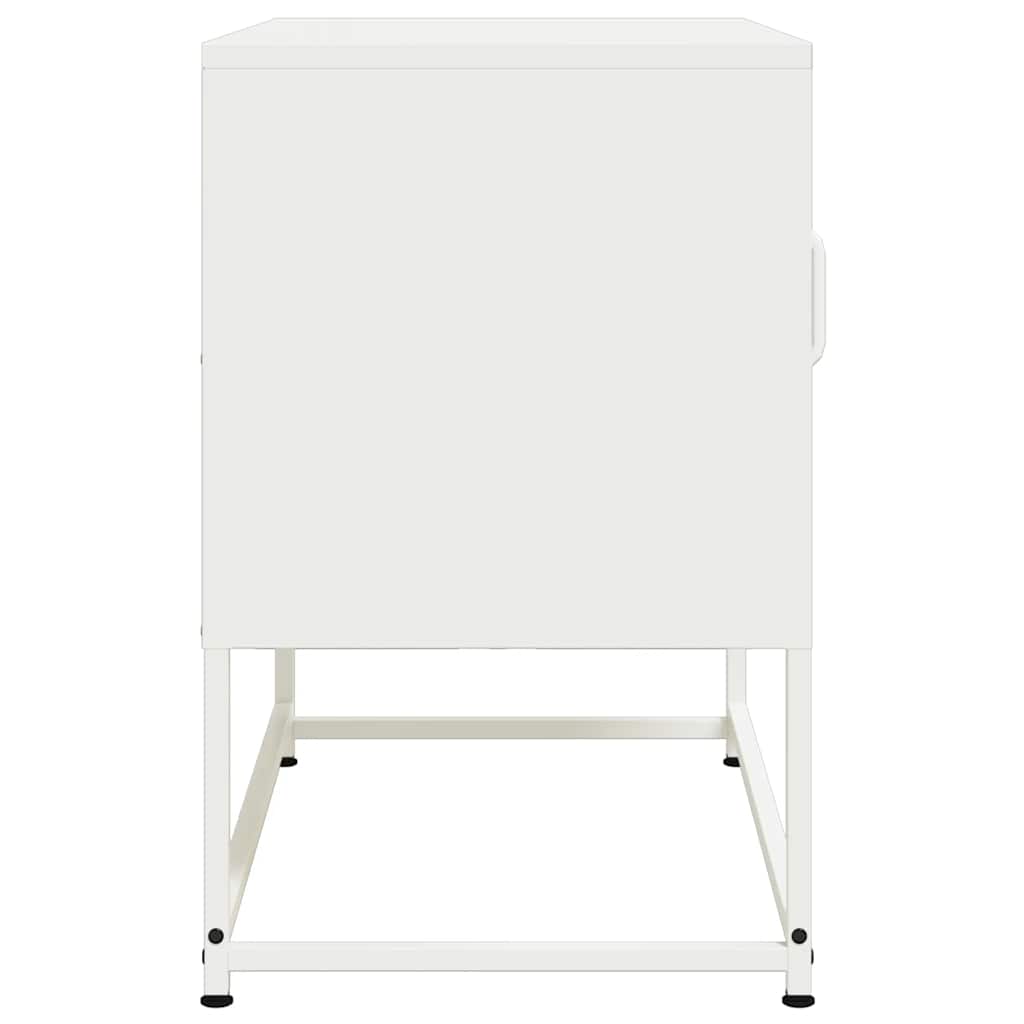 Mobile TV Bianco 68x39x60,5 cm in Acciaio - homemem39