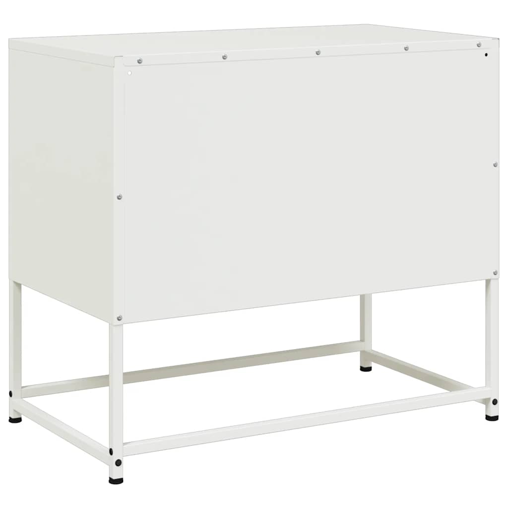 Mobile TV Bianco 68x39x60,5 cm in Acciaio - homemem39