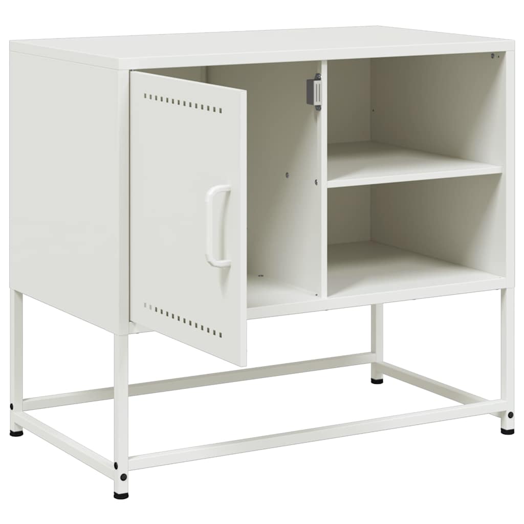 Mobile TV Bianco 68x39x60,5 cm in Acciaio - homemem39