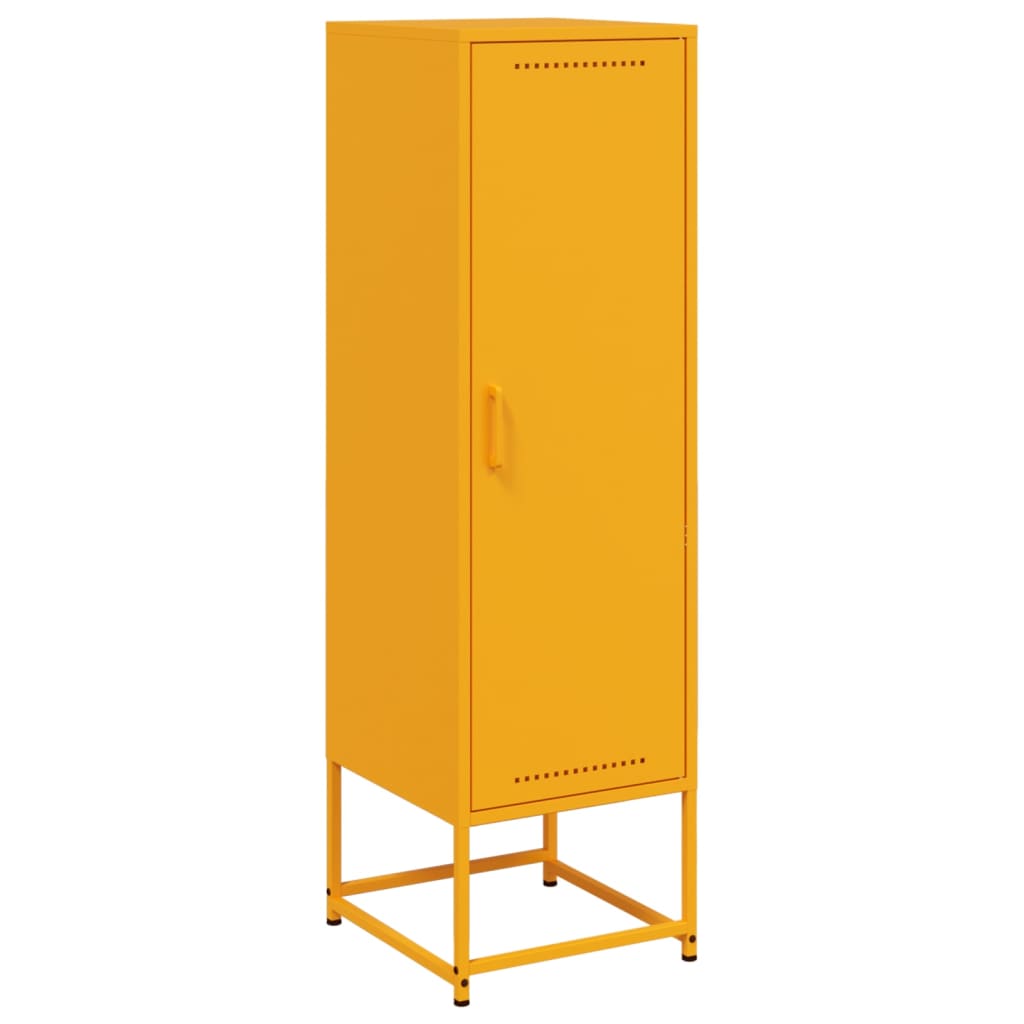 Credenza Giallo Senape 36x39x123 cm in Acciaio