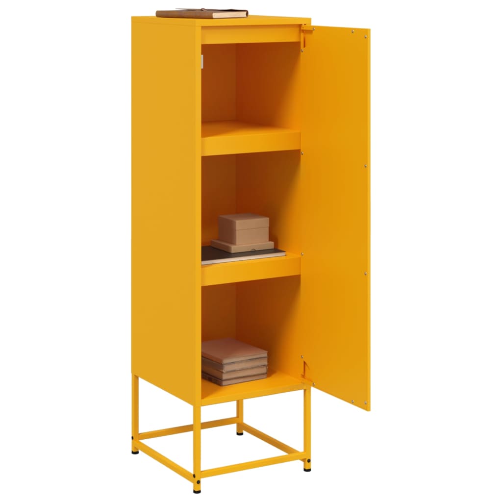 Credenza Giallo Senape 36x39x123 cm in Acciaio