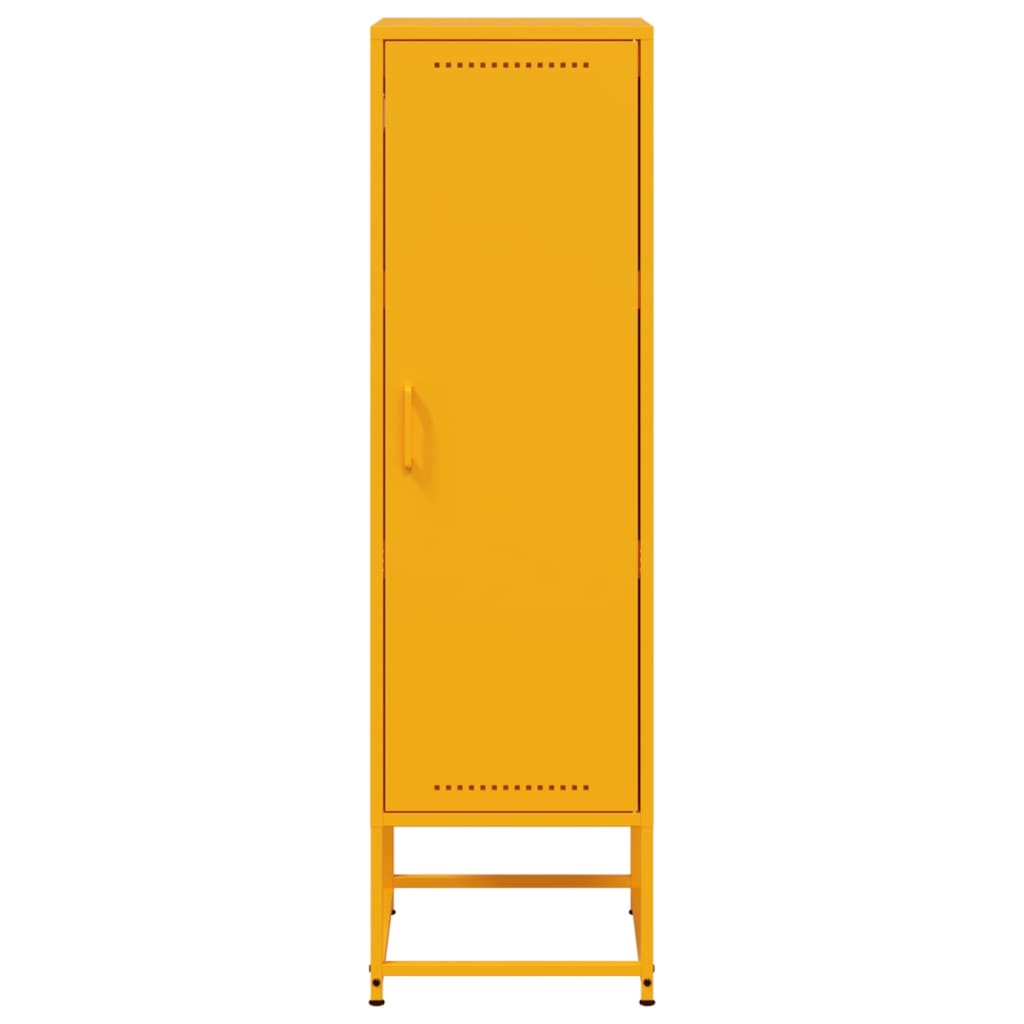 Credenza Giallo Senape 36x39x123 cm in Acciaio