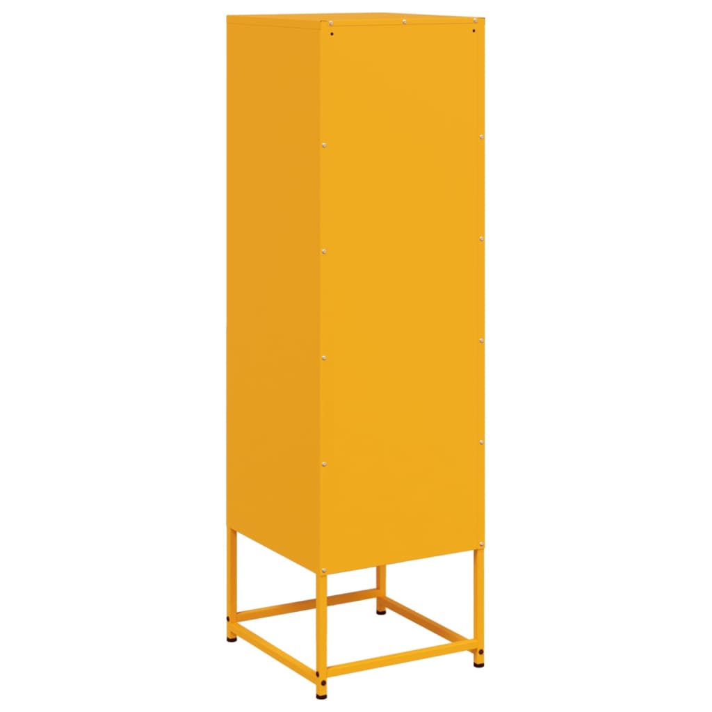 Credenza Giallo Senape 36x39x123 cm in Acciaio - homemem39