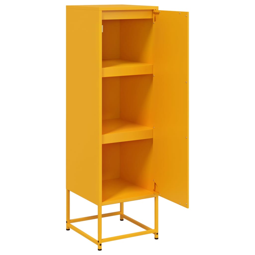 Credenza Giallo Senape 36x39x123 cm in Acciaio