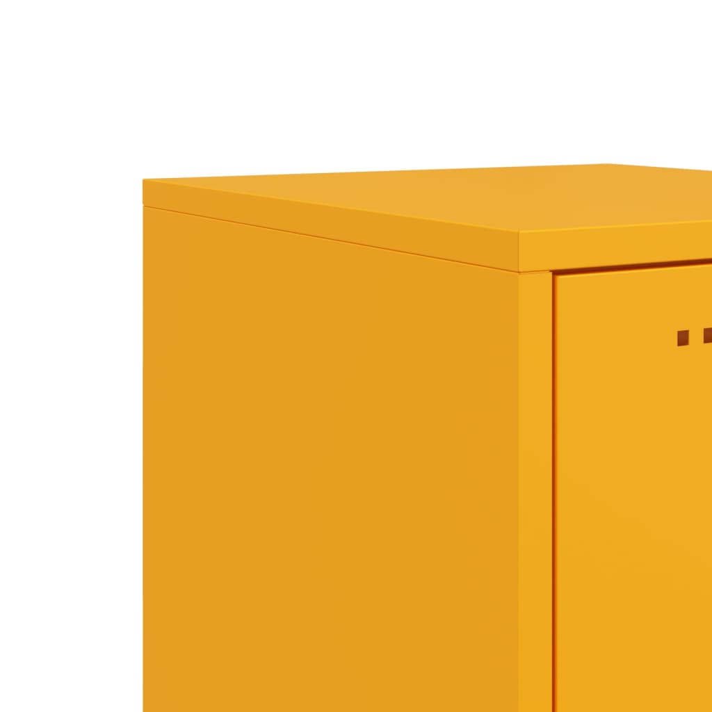 Credenza Giallo Senape 36x39x123 cm in Acciaio