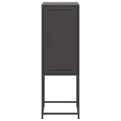 Credenza Nera 36x39x107 cm in Acciaio - homemem39