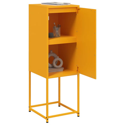 Credenza Giallo Senape 36x39x107 cm in Acciaio