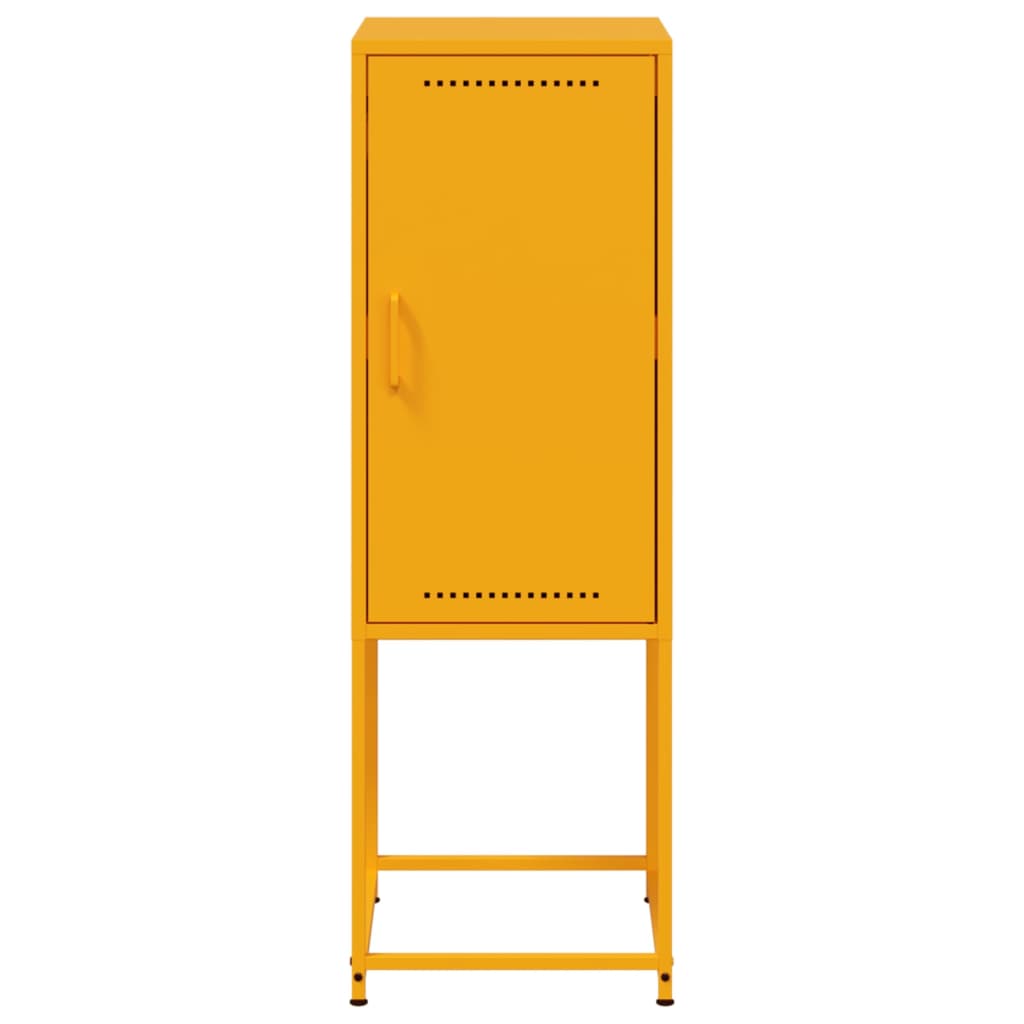 Credenza Giallo Senape 36x39x107 cm in Acciaio