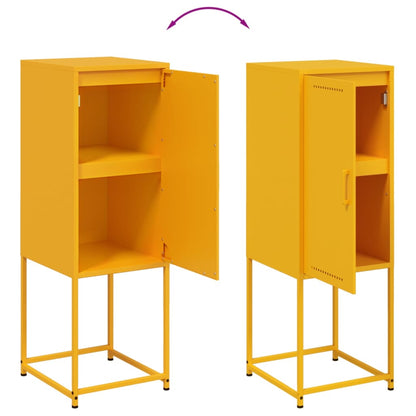 Credenza Giallo Senape 36x39x107 cm in Acciaio