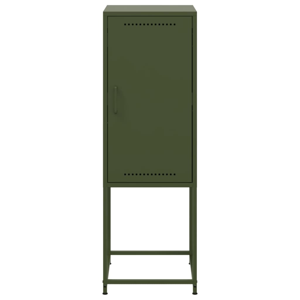 Credenza Verde Oliva 36x39x107 cm in Acciaio - homemem39