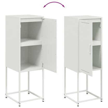 Credenza Bianca 36x39x107 cm in Acciaio