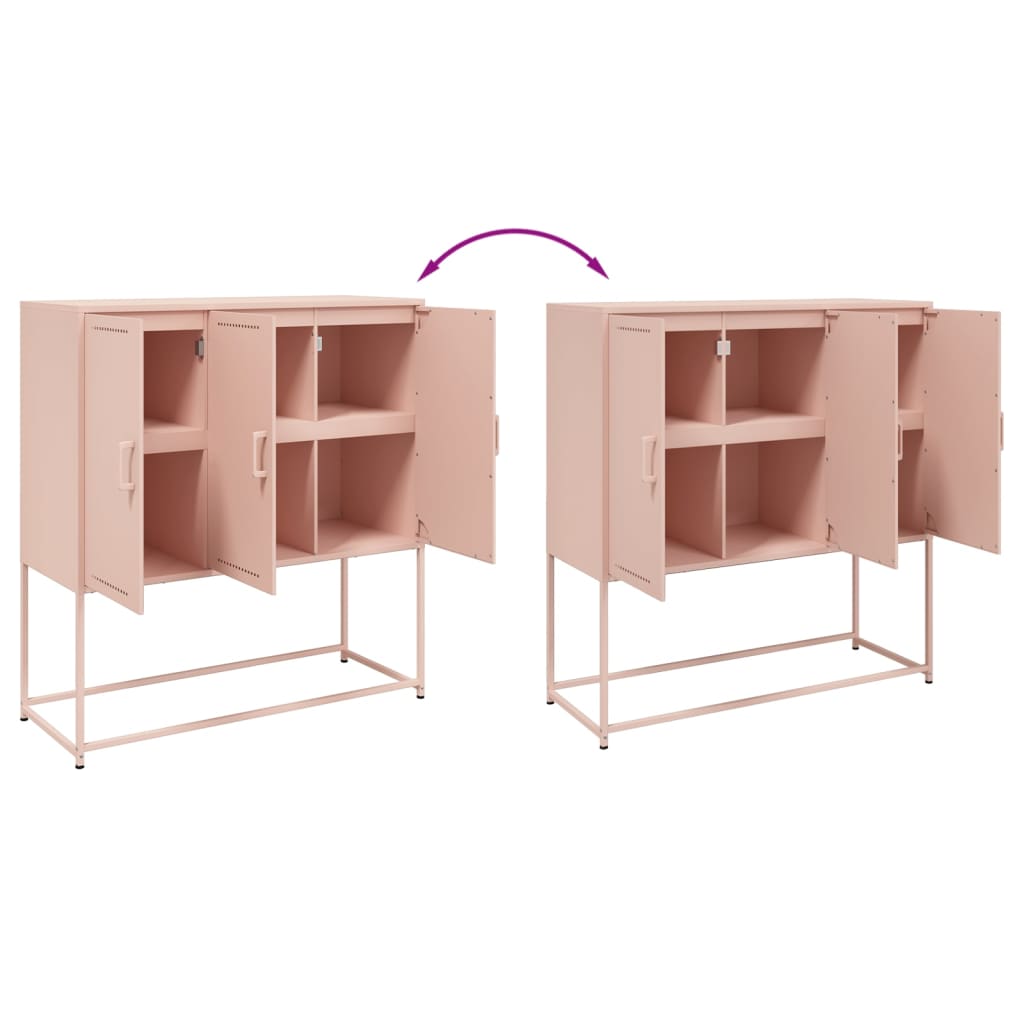 Credenza Rosa 100,5x39x107 cm in Acciaio