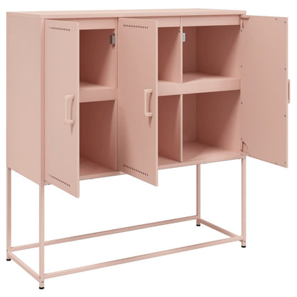 Credenza Rosa 100,5x39x107 cm in Acciaio - homemem39