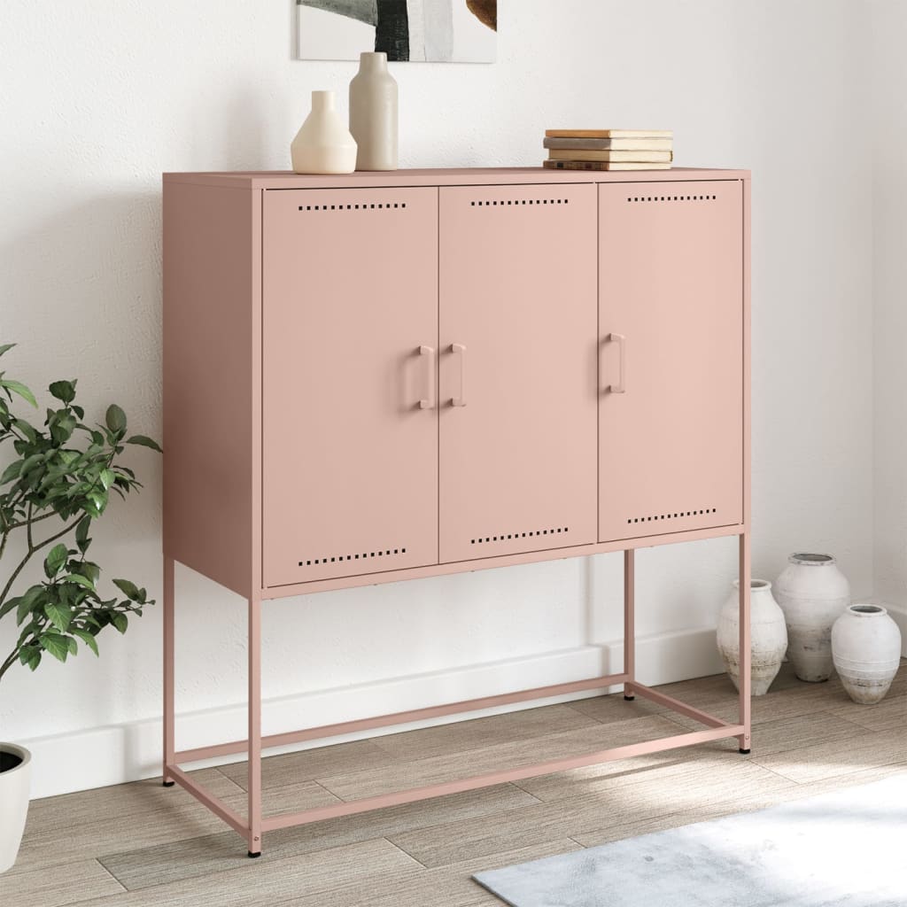 Credenza Rosa 100,5x39x107 cm in Acciaio - homemem39
