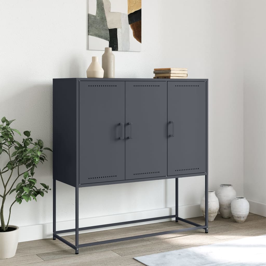 Credenza Antracite 100,5x39x107 cm in Acciaio