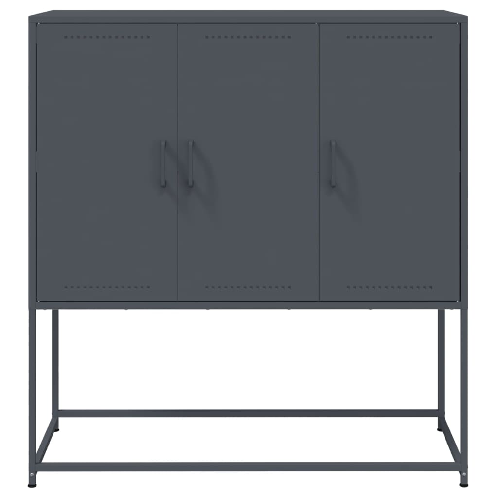 Credenza Antracite 100,5x39x107 cm in Acciaio