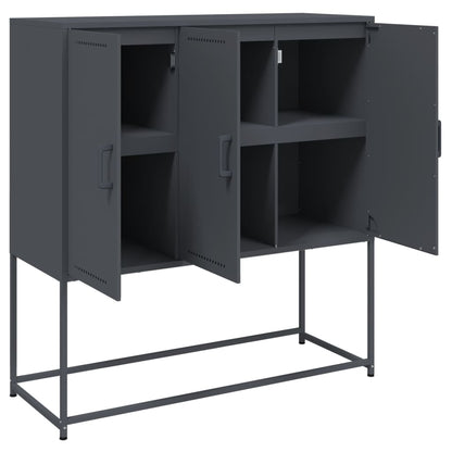 Credenza Antracite 100,5x39x107 cm in Acciaio