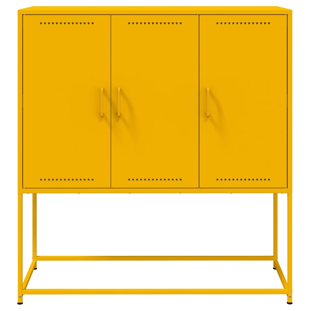 Credenza Giallo Senape 100,5x39x107 cm in Acciaio - homemem39