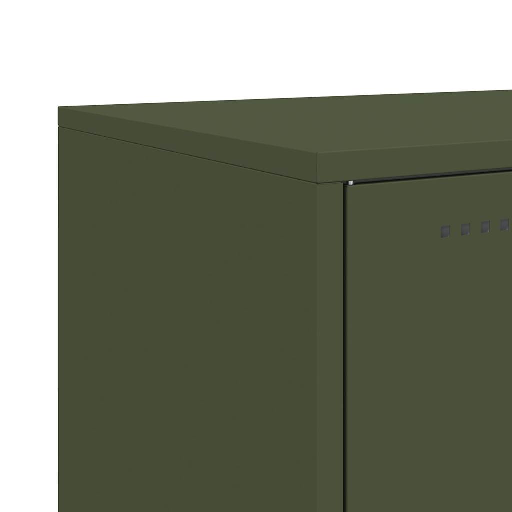 Credenza Verde Oliva 100,5x39x107 cm in Acciaio