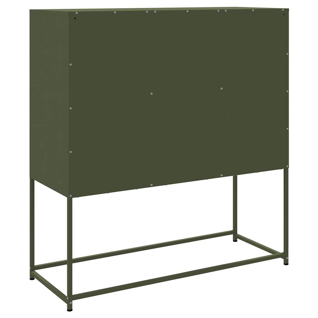 Credenza Verde Oliva 100,5x39x107 cm in Acciaio