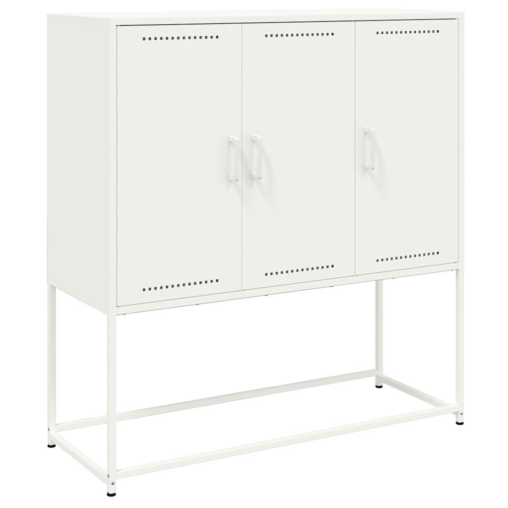 Credenza Bianca 100,5x39x107 cm in Acciaio