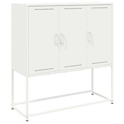 Credenza Bianca 100,5x39x107 cm in Acciaio