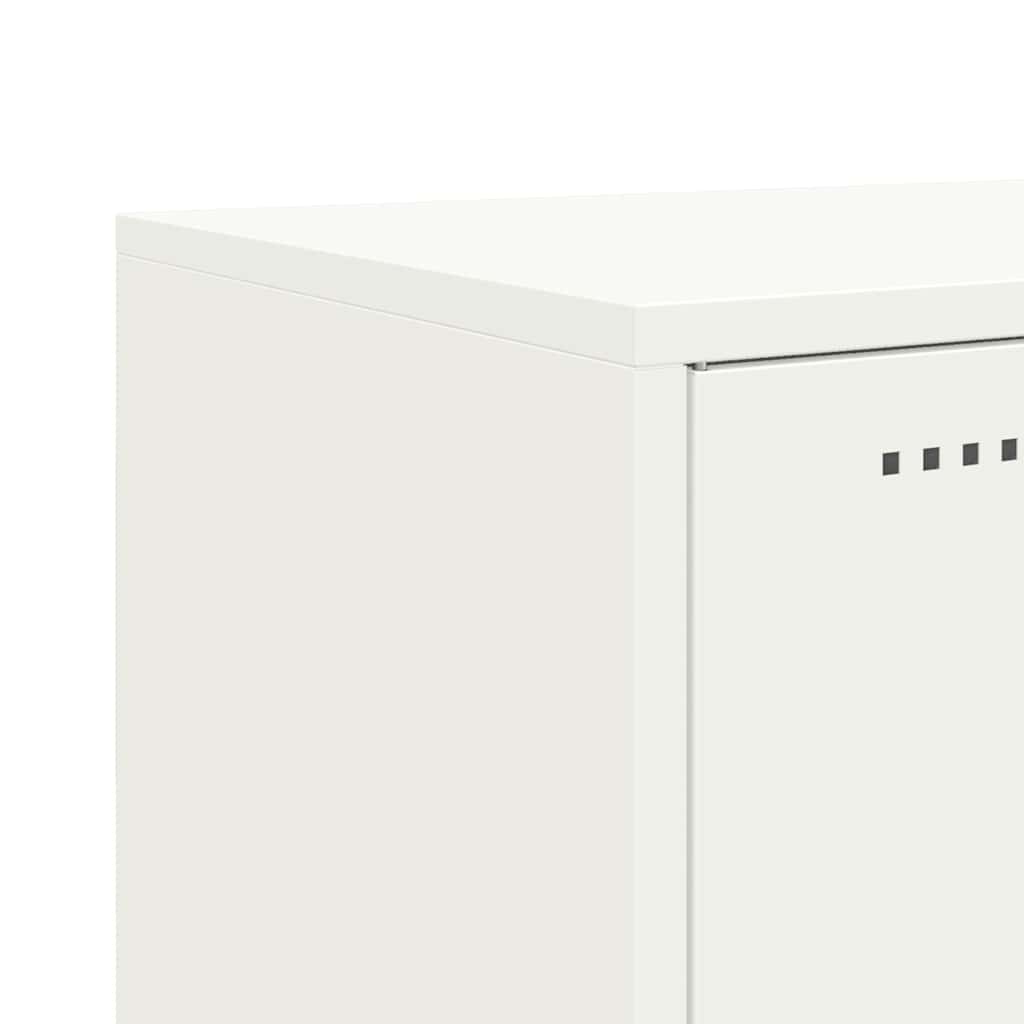 Credenza Bianca 100,5x39x107 cm in Acciaio