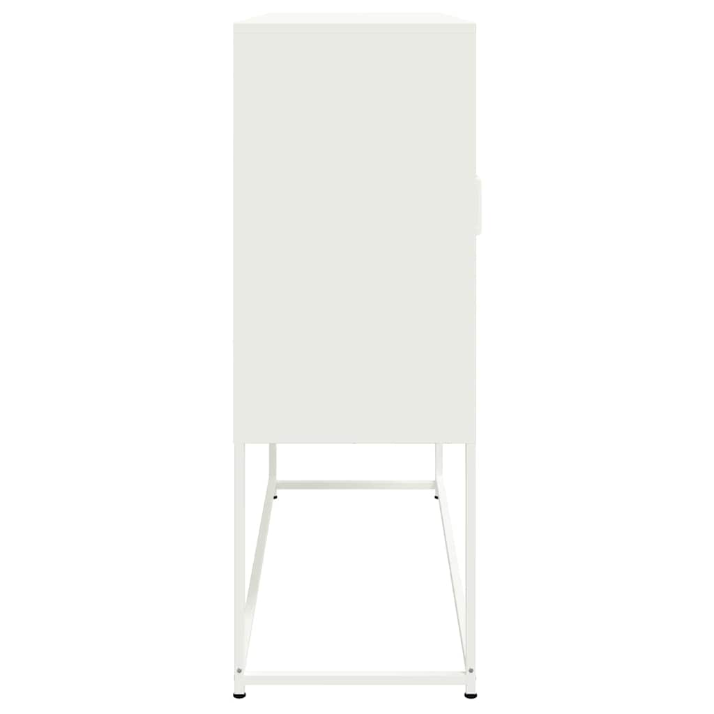 Credenza Bianca 100,5x39x107 cm in Acciaio