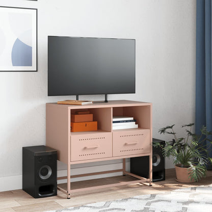 Mobile TV Rosa 68x39x60,5 cm in Acciaio - homemem39