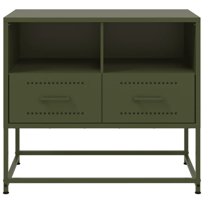 Mobile TV Verde Oliva 68x39x60,5 cm in Acciaio - homemem39