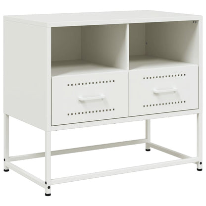 Mobile TV Bianco 68x39x60,5 cm in Acciaio - homemem39